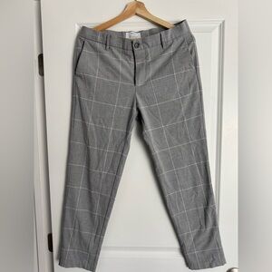 Bershka Gray Skinny Cropped Pants